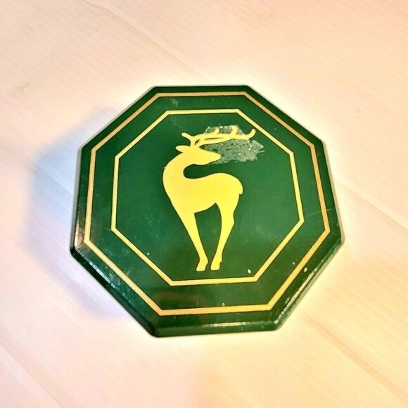 Vintage Enesco Christmas Plastic Coasters Set - Picture 2 of 5